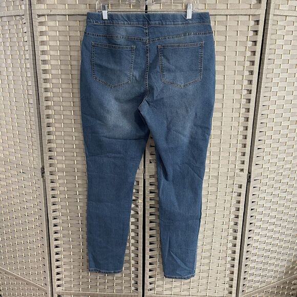 Boston Proper SO EASY DENIM LEGGING Women’s 14 Blue Pull On Stretch Jeans NEW - Picture 2 of 10